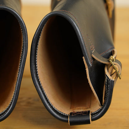 Zerrows Engineer Boots  - Black Tea-Core Latigo