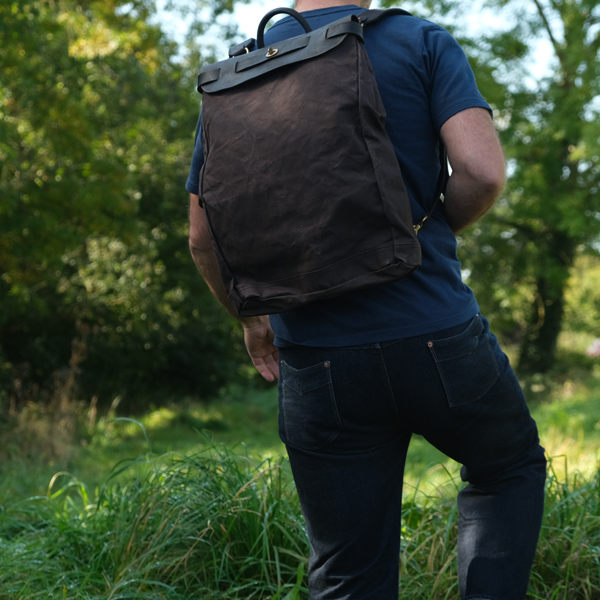 Vasco Voyage 2 Way Backpack - Leather & Canvas - East West Apparel