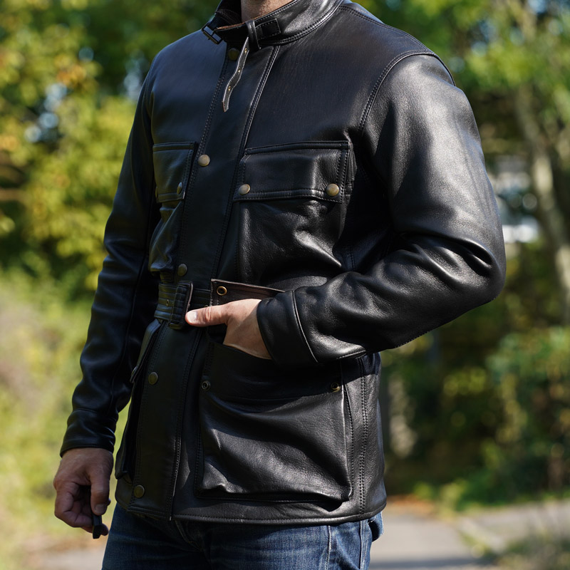 Addict Clothes AD-10 BMC Jacket - Black Sheepskin - East West Apparel
