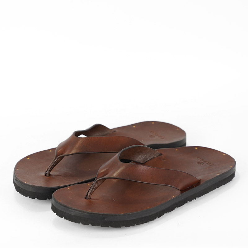 Vasco Marine Sandals – Washed Brown Leather