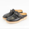 Zerrows Sabot Sandals black latigo leather