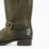 Y'2 Leather EB-01 Engineer Boots Olive Eco Horse