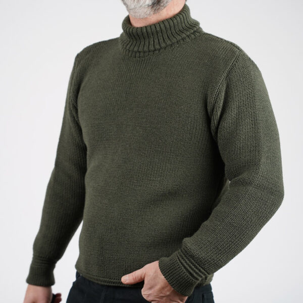 Heimat Textil U Boat Roll Neck Sweater Military Green