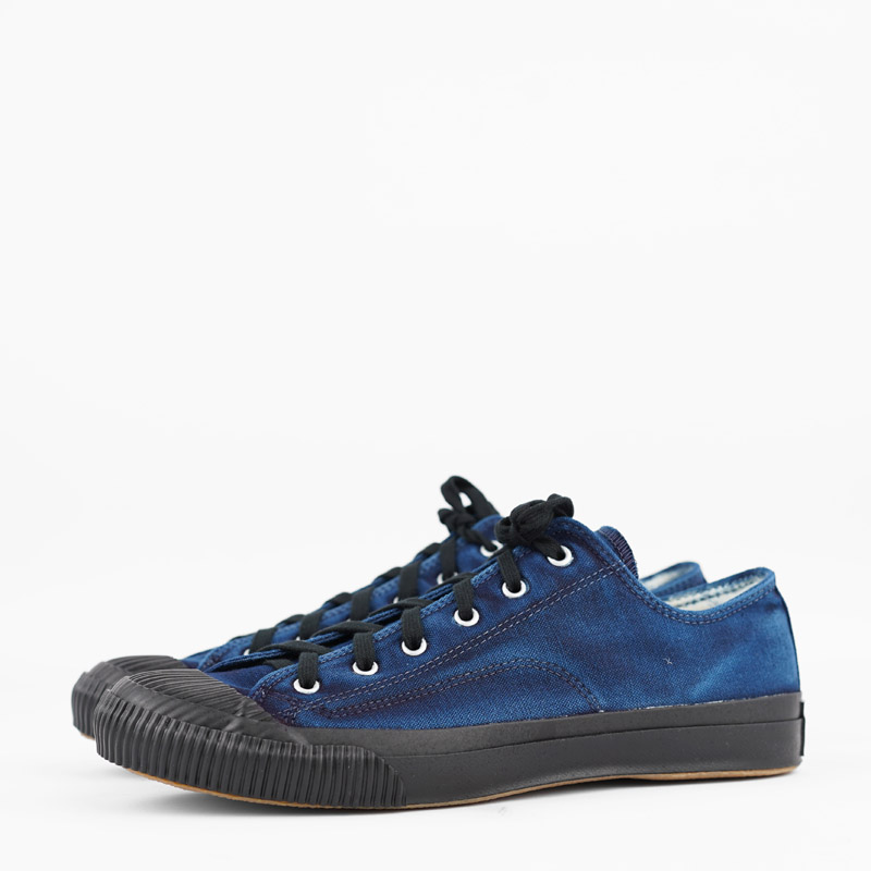 PRAS Shell Cap Low Sneakers – Hand Dyed Indigo